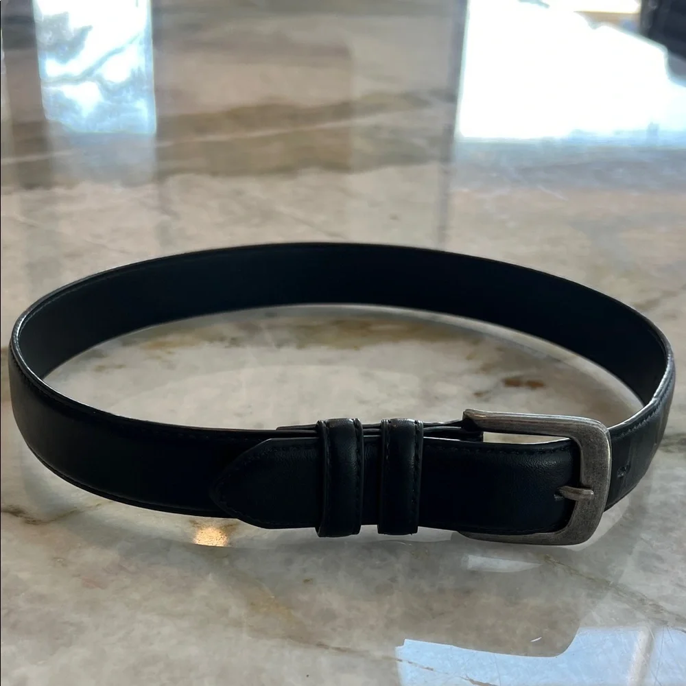 Black boy’s Belt with silver buckle
